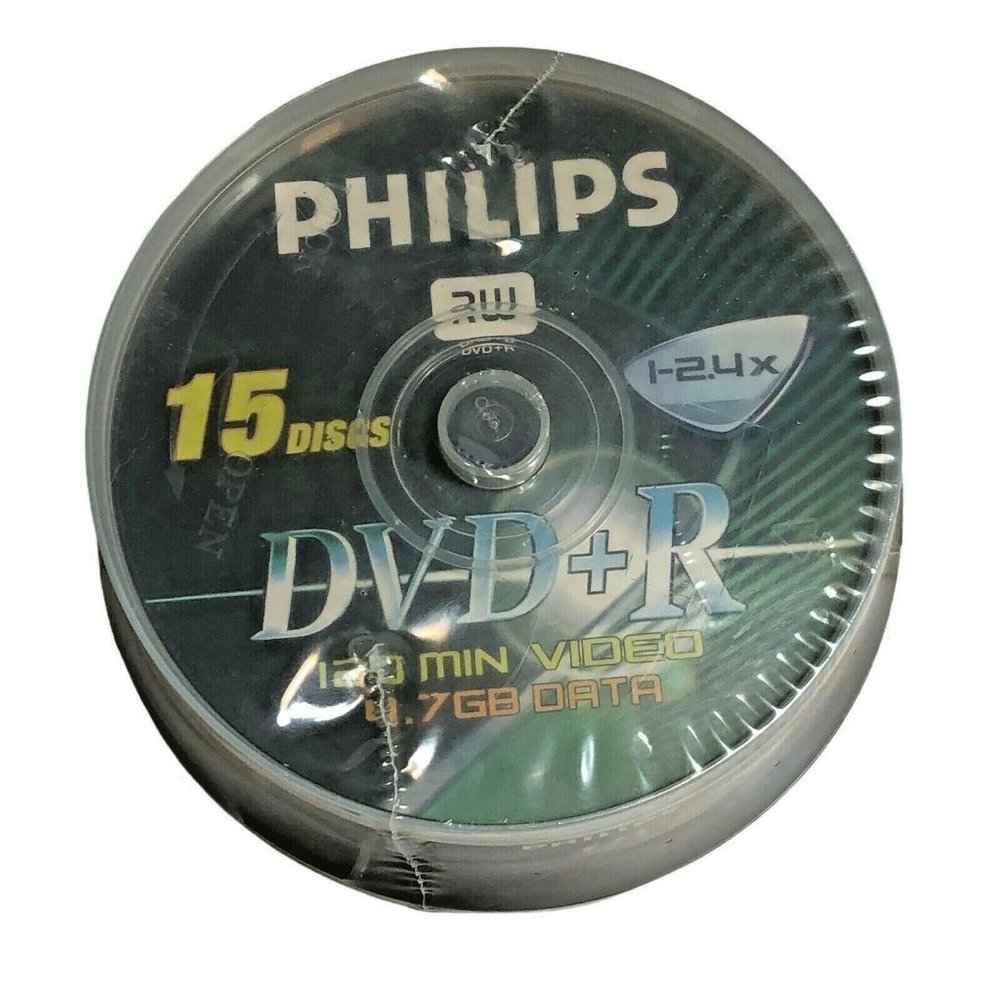 Philips DVDR1S04/711 4.7GB 120-Minute 15 count New